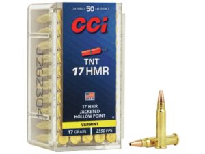 CCI TNT 17 HMR 17Grain JHP 50 Rounds