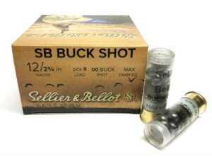 Sellier & Bellot Shotshell 12 Gauge 00 Buck 25 Round Box