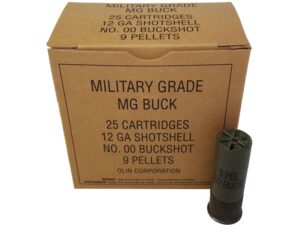Winchester Military Grade MG Buck 12Ga 2.75" 00Buck 25Rd