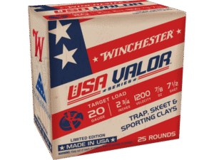 Winchester USA VALOR 20 Gauge #7.5 25 Round Box